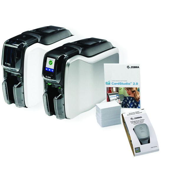 Picture of Zebra ZC300 Card Printer + Ribbon + 200 cards + Cardstudio